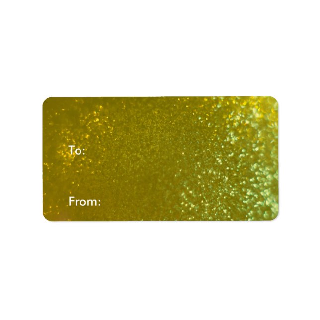 Gold Sparkle Ornament 2 Gift Labels (Front)