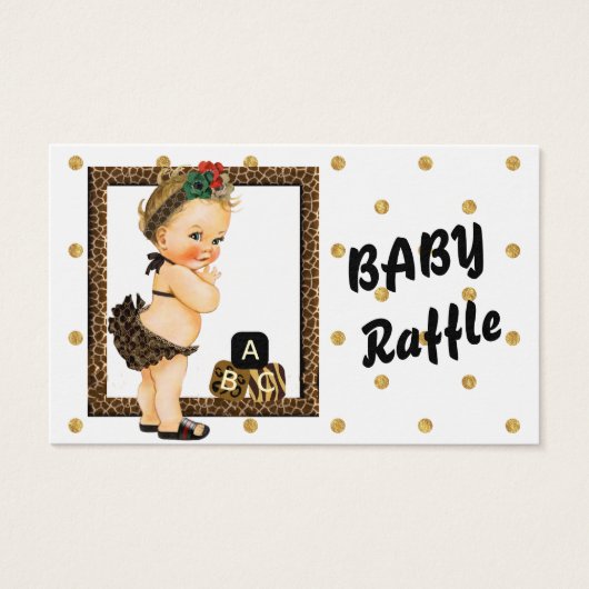 Gold Sparkle Polka Dot Diaper Raffle (Front)