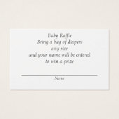 Gold Sparkle Polka Dot Diaper Raffle (Back)