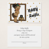 Gold Sparkle Polka Dot Diaper Raffle (Front & Back)