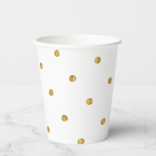Gold Sparkle Polka Dot Paper Cup