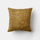 Gold Sparkle Shimmer Monogram Name & Initial Throw Pillow (Back)