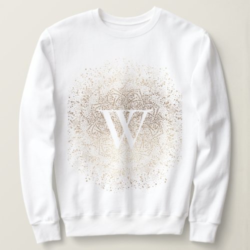 Gold Sparkle Snowflake Monogram Sweatshirt