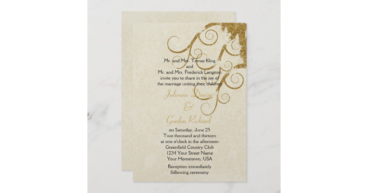 Wedding Tissue Paper - Elegant Gold Scroll Ream