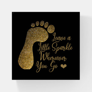 Gold Sparkle Wherever You Go Paperweight