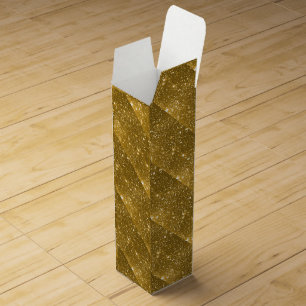 Gold Sparkle Wine Gift Box