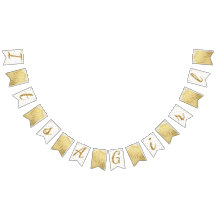 Gold Sparkle Zebra Print Polka Dot Banner Flags