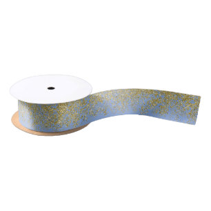 Gold Sparkled Serenity Blue Ribbon