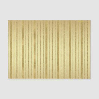 Gold Sparkles - Brushed Gold Faux Glitter Stripes Tissue Paper