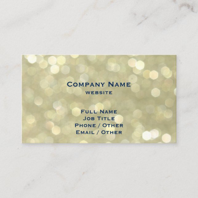 Gold Sparkles Business Card (Front)