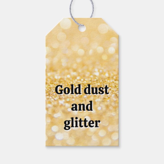 Gold Sparkles Gift Tags (Front)