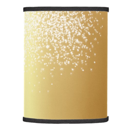 Gold Sparkles Glitter Glowing Gold Lamp Shade (Right)
