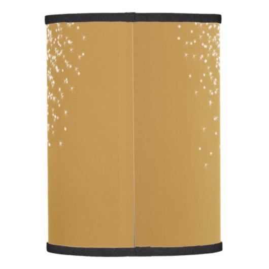 Gold Sparkles Glitter Glowing Gold Lamp Shade (Back)