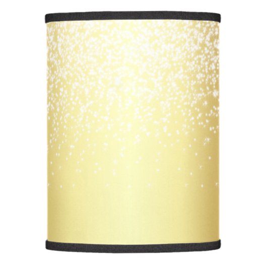 Gold Sparkles Glitter Glowing Gold Lamp Shade (Front)