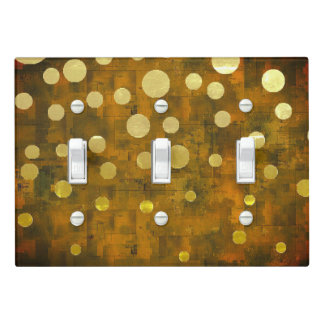 Gold Sparkles on Dark Cork Light Switch Cover