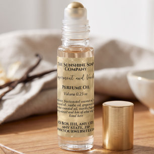 Gold Sparkles Perfume Roller Bottle label