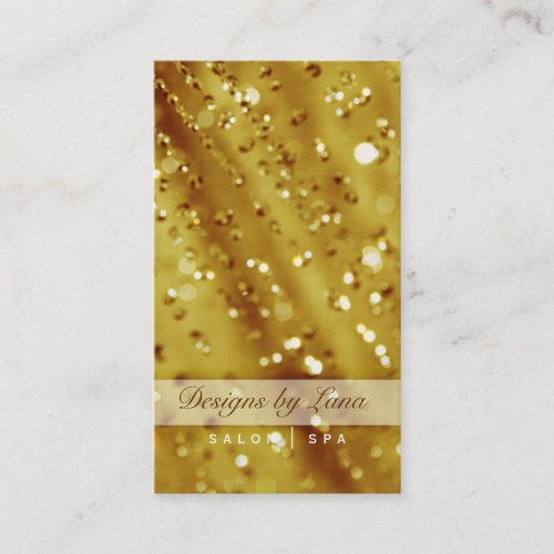 Gold Sparkles Sparkly Salon Spa Business Card