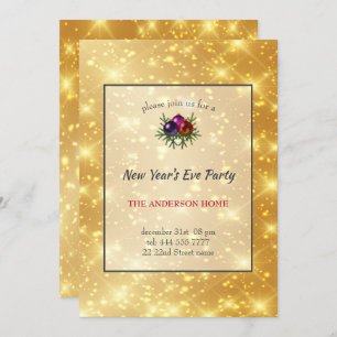 Gold Sparkling Background Invitation
