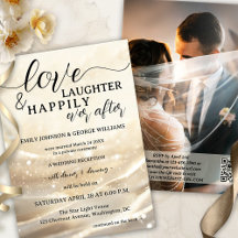 Gold Sparkling Elope Happily Ever After Wedding