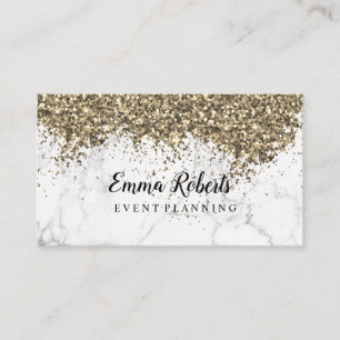 Gold Sparkling Event Planning Business Card