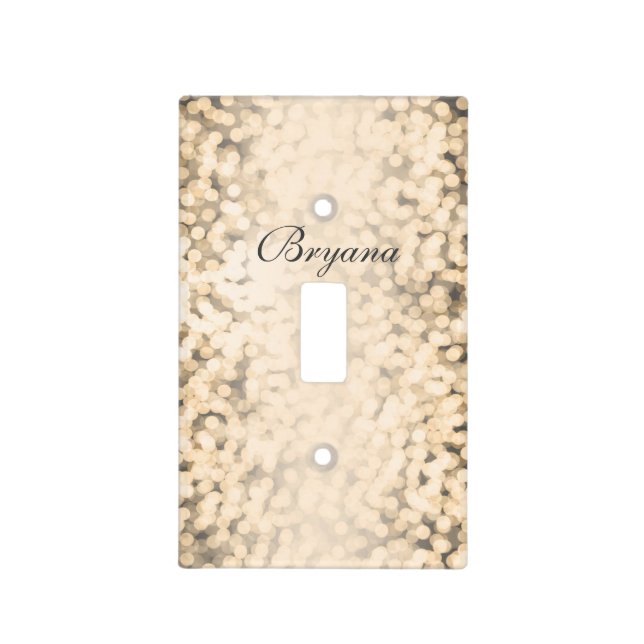 Gold Sparkling Glam Glamour Light Switch Cover (Front)