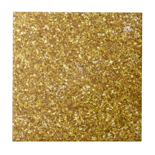 Gold sparkling glitter pattern             ceramic tile
