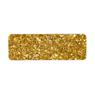 Gold sparkling glitter pattern          label