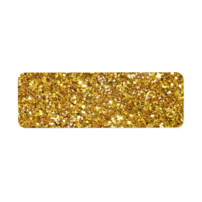 Gold sparkling glitter pattern          label (Front)