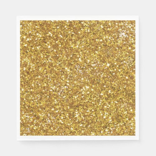 Gold sparkling glitter pattern             napkins