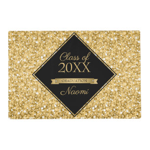 Gold Sparkling Glitter Placemat