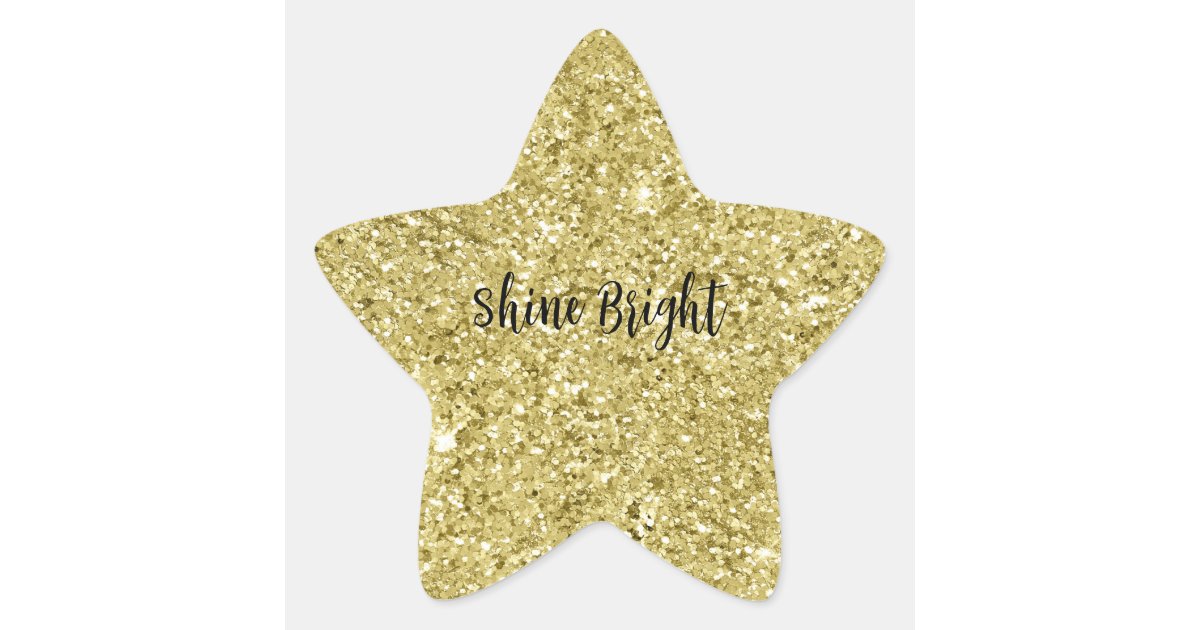 Sparkling Gold Star - Star - Sticker