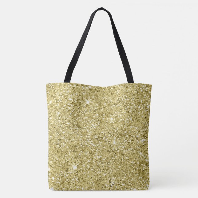 Gold Sparkling Glitter Tote Bag Zazzle