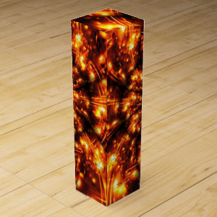 Gold Sparkling Lights Wine Box