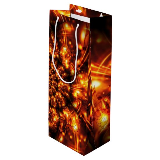 Gold Sparkling Lights Wine Gift Bag