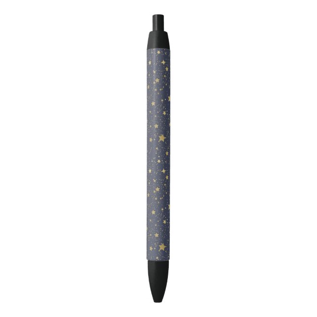 Gold Sparkling Stars Pen (Front Vertical)