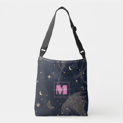 Gold  sparkly marble abstract celestial Tote bag