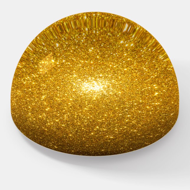 Gold Sparks Paperweight (Angled)