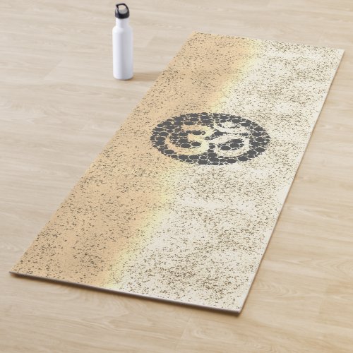 Gold Speckle Om Yoga Mat