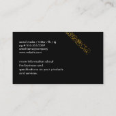 Gold Speckled Stripes Artistic Business Card (Back)
