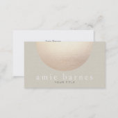 Gold Sphere Elegant Beige Textured Look Background Business Card (Front/Back)