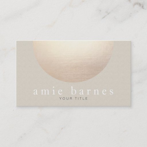Customizable Gold Sphere Elegant Beige Textured Look Background Business Card Templates