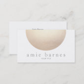 Gold Sphere Elegant White Minimalist Business Card (Front/Back)