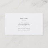 Gold Sphere Elegant White Minimalist Business Card (Back)