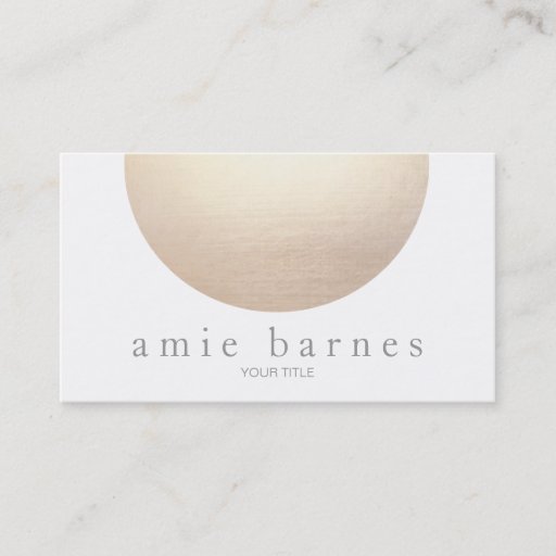 Customizable Gold Sphere Elegant White Minimalist Business Cards