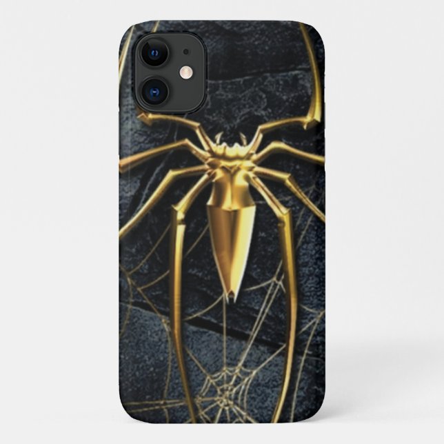gold spider black marble Case-Mate Barely There  iPhone Case (Back)