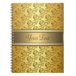 Gold Spiral Business Notebook at Zazzle