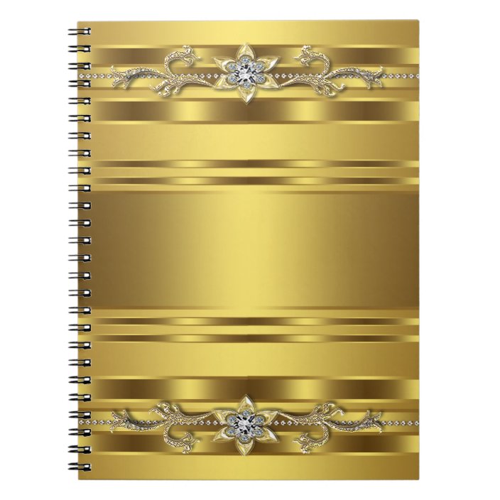 Gold Spiral Business Notebook | Zazzle.com