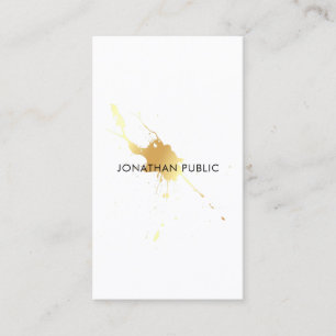 Gold Splash Modern Professional Elegant Template Business Card
