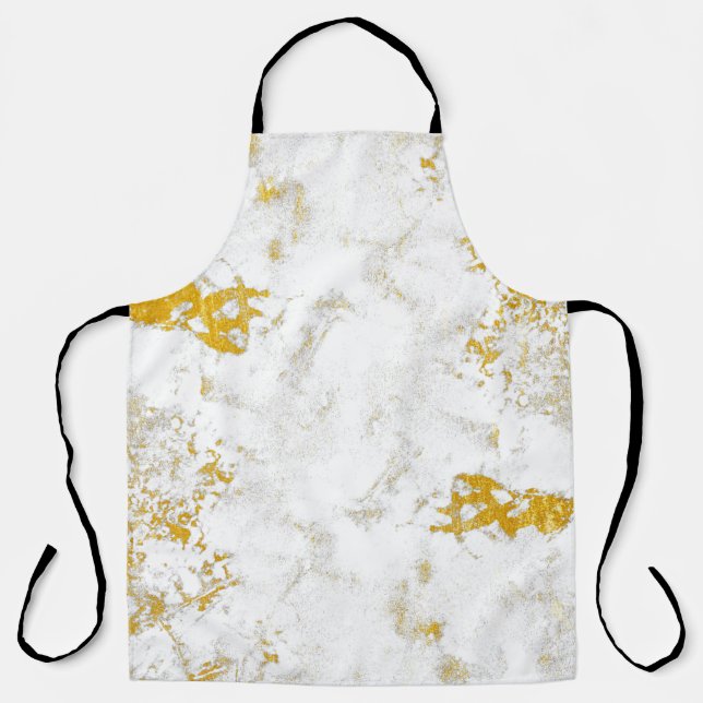 Gold splashes Texture. Brush stroke design element Apron (Front)