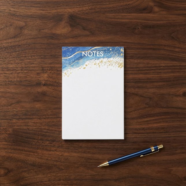 Gold Splatter Minimalist Post-it Notes (Gold Splatter Minimalist Post-it Notes.)